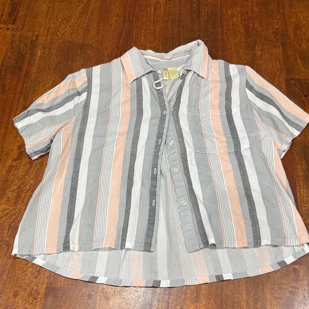 Japna Striped Button-Up Shirt